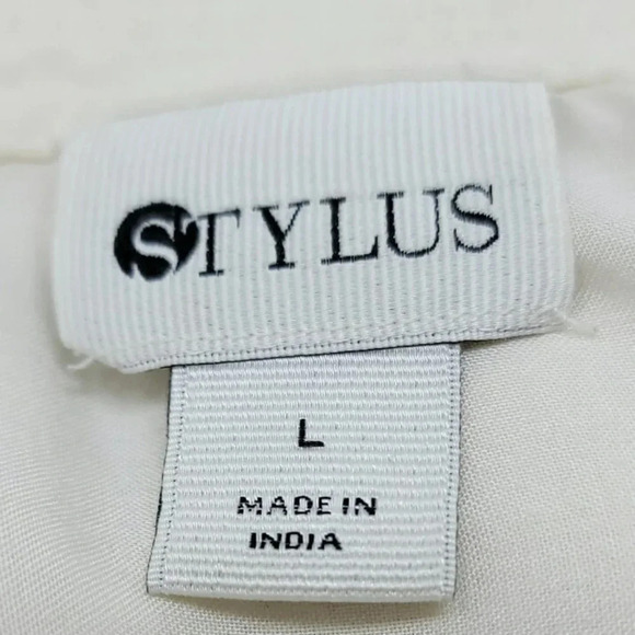 Stylus Short Sleeved Pullover Semi-Sheer Top Size Large - Picture 7 of 9